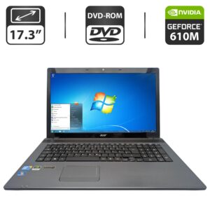 Ноутбук Acer Aspire 7739G / 17.3" (1600x900) TN / Intel Core i3-380M (2 (4) ядра по 2.5 GHz) / 6 GB DDR3 / 500 GB HDD / nVidia GeForce 610M, 1 GB GDDR3, 64-bit / WebCam / DVD-ROM