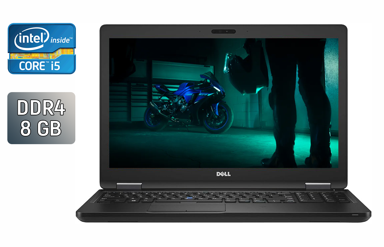Ноутбук Б-клас Dell Latitude 5580 / 15.6" (1366x768) TN / Intel Core i5-7300U (2 (4) ядра по 2.6 - 3.5 GHz) / 8 GB DDR4 / 240 GB SSD / Intel HD Graphics 620 / WebCam / HDMI / Windows 10