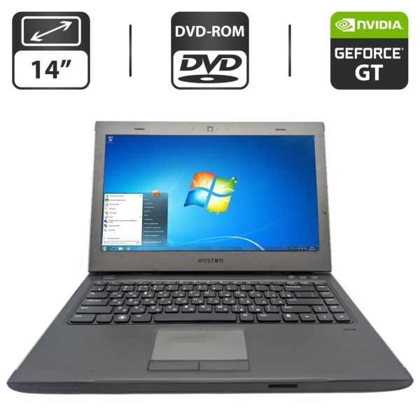 Ноутбук Б-клас Dell Vostro 3460 / 14" (1366x768) TN / Intel Core i5-3210M (2 (4) ядра по 2.5 - 3.1 GHz) / 8 GB DDR3 / 500 GB HDD / nVidia GeForce GT 630M, 1 GB GDDR5, 128-bit / WebCam / DVD-ROM / Без АКБ / Бездротова мишка
