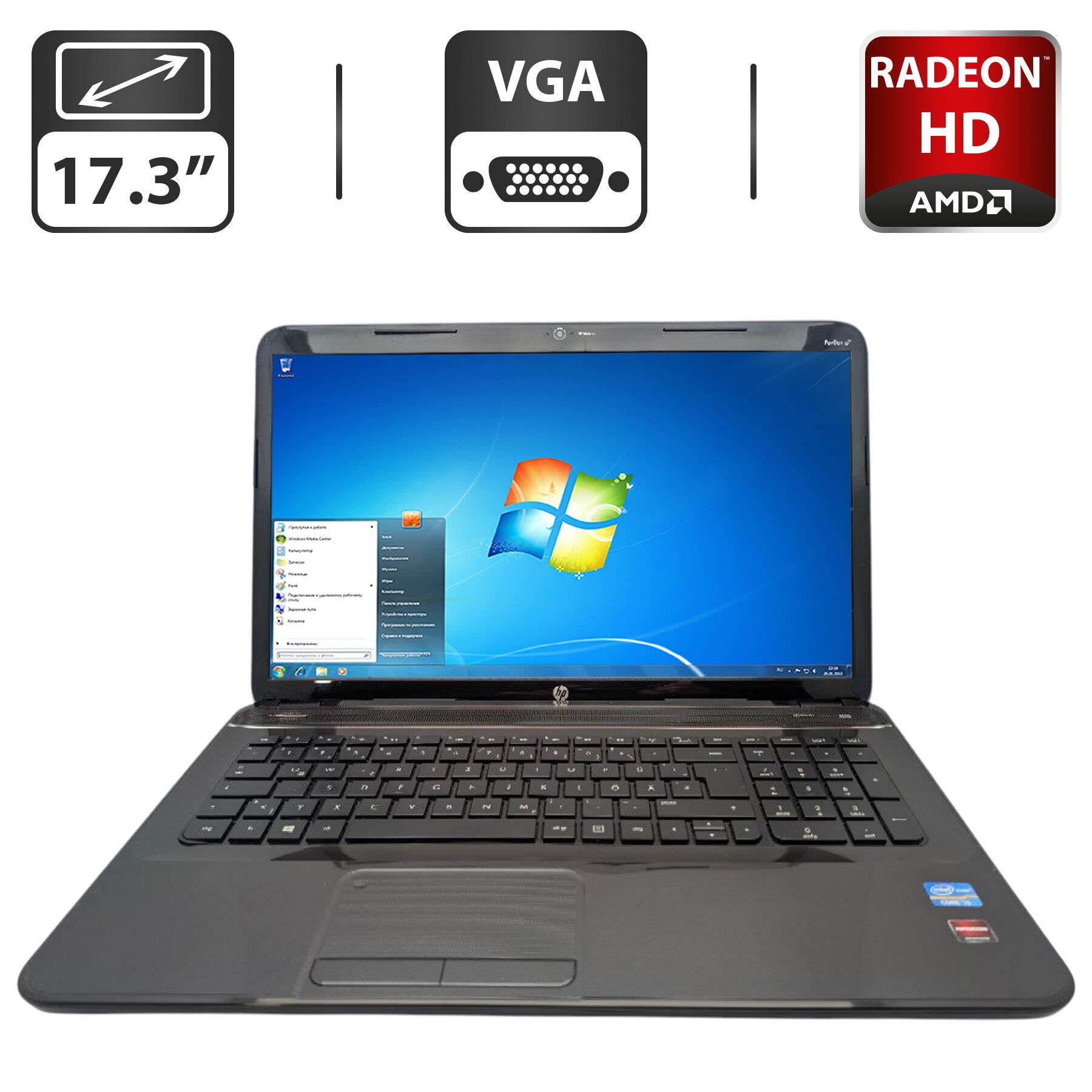 Ноутбук HP Pavilion g7-2241sg / 17.3" (1600x900) TN / Intel Core i5-3210M (2 (4) ядра по 2.5 - 3.1 GHz) / 6 GB DDR3 / 750 GB HDD / AMD Radeon HD 7610M, 1 GB GDDR3, 128-bit / WebCam / DVD-ROM