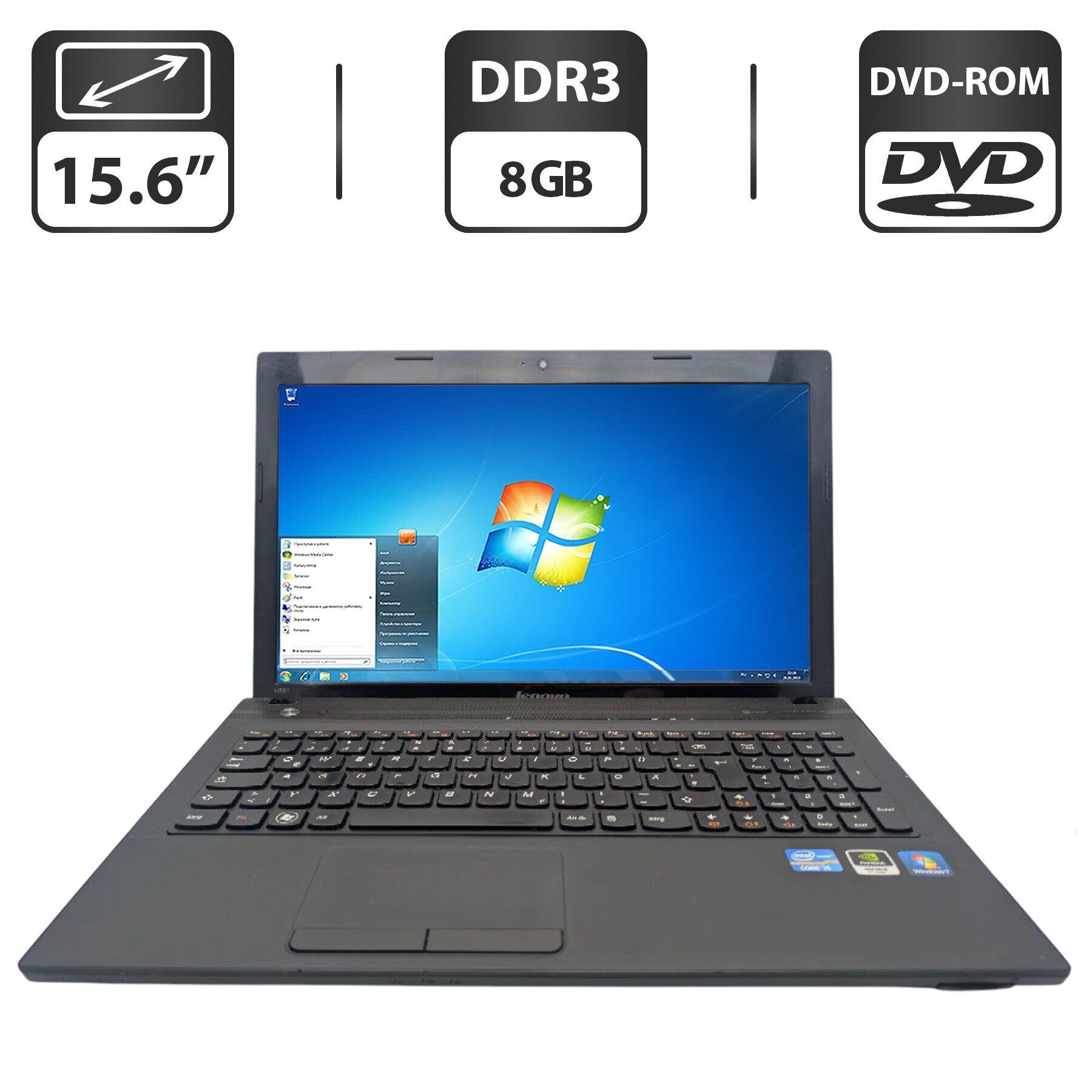 Ноутбук Lenovo IdeaPad N581 / 15.6" (1366x768) TN / Intel Core i5-3210M (2 (4) ядра по 2.5 - 3.1 GHz) / 8 GB DDR3 / 750 GB HDD / nVidia GeForce GT 610M, 1 GB GDDR3, 64-bit / WebCam / DVD-ROM