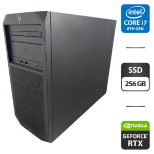Робоча станція HP Z2 G4 Workstation Tower / Intel Core i7-8700 (6 (12) ядер по 3.2 - 4.6 GHz) / 16 GB DDR4 / 256 GB SSD / nVidia GeForce RTX 2060, 6 GB GDDR6, 192-bit / DVD-ROM