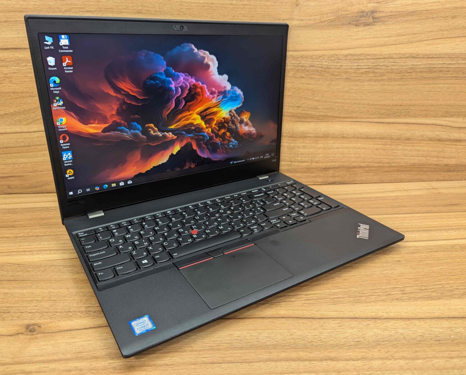Ультрабук Б-клас Lenovo ThinkPad T580 / 15.6" (1920x1080) IPS / Intel Core i7-8550U (4 (8) ядра по 1.8 - 4.0 GHz) / 16 GB DDR4 / 256 GB SSD / Intel UHD Graphics 620 / WebCam / TouchID / Windows 10 - Зображення 5