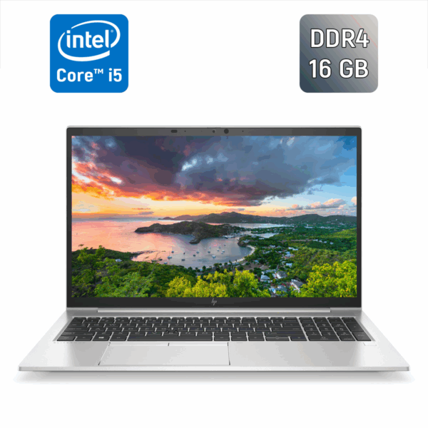 Ультрабук HP EliteBook 850 G8 / 15.6" (1920x1080) IPS / Intel Core i5-1145G7 (4 (8) ядра по 2.6 - 4.4 GHz) / 16 GB DDR4 / 256 GB SSD / Intel Iris Xe Graphics / WebCam / Fingerprint