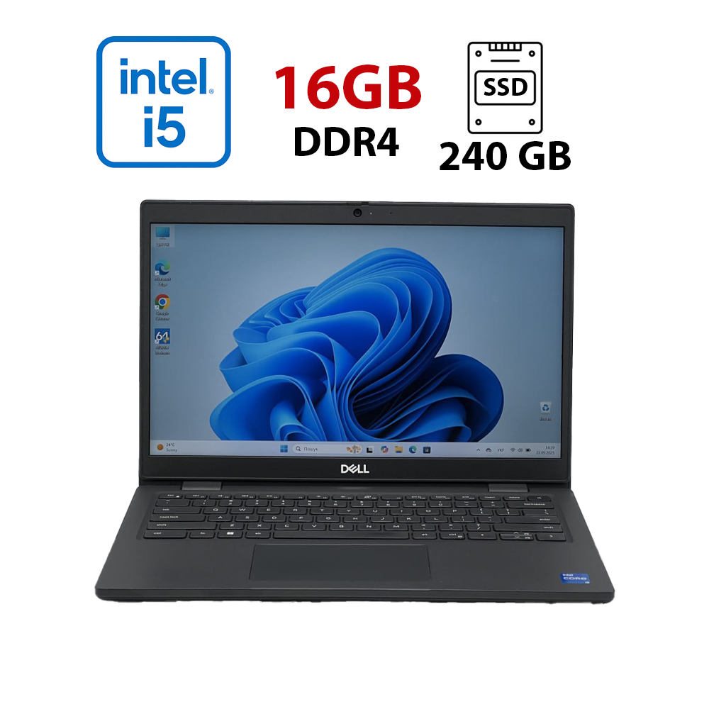 10 шт. Ультрабуків Dell Latitude 3420 / 14" (1920x1080) IPS / Intel Core i5-1135G7 (4 (8) ядра по 2.4 - 4.2 GHz) / 16 GB DDR4 / 240 GB SSD / Intel Iris Xe Graphics / WebCam