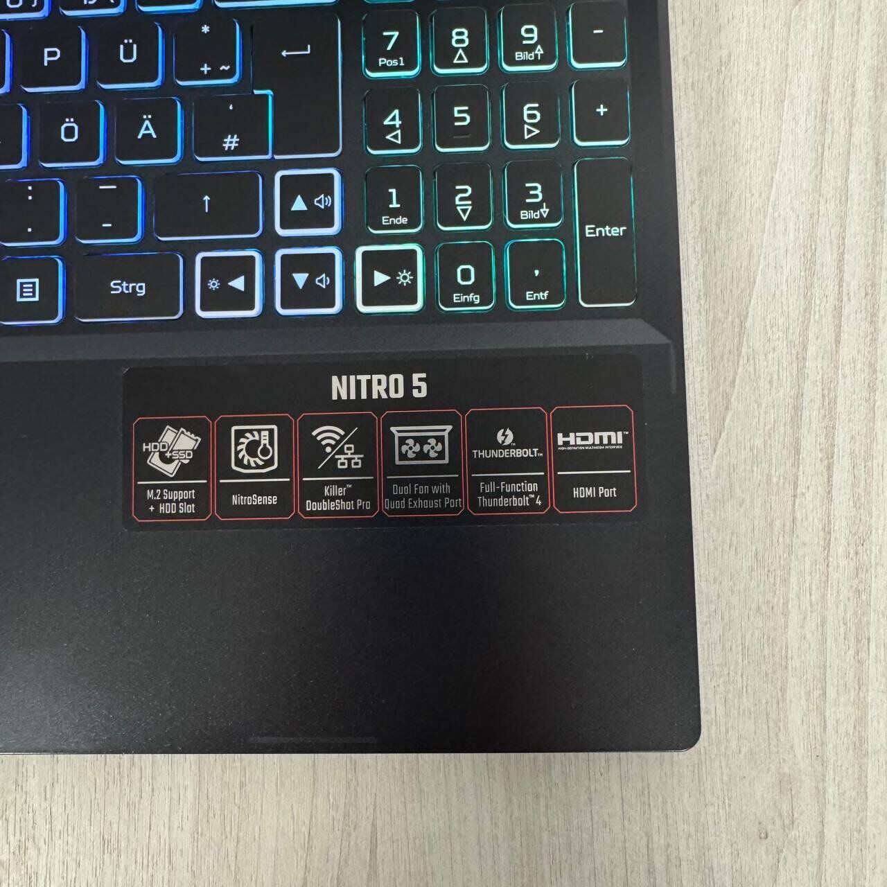 Ігровий ноутбук Б-клас Acer Nitro 5 AN515-58 / 15.6" (1920x1080) IPS / Intel Core i7-12700H (14 (20) ядер по 3.5 - 4.7 GHz) / 16 GB DDR4 / 1000 GB SSD NVMe / nVidia GeForce RTX 3060, 6 GB GDDR6, 192-bit / WebCam - Зображення 9