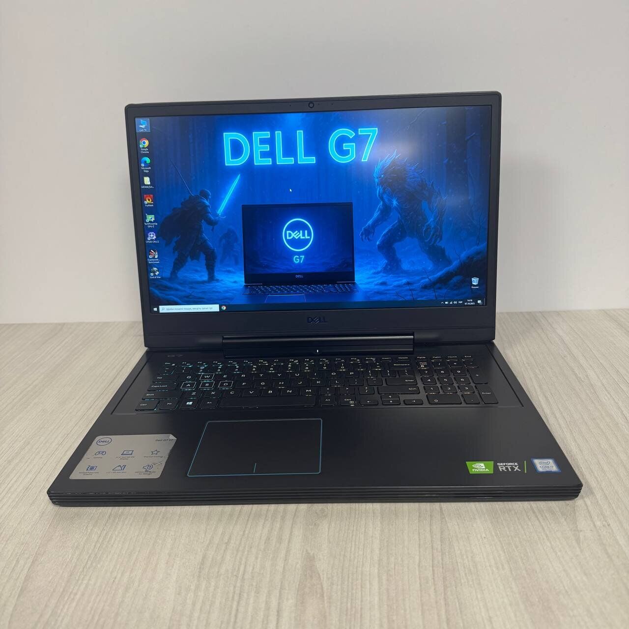 Ігровий ноутбук Б-клас Dell G7 7790 / 17.3" (1920x1080) IPS / Intel Core i7-9750H (6 (12) ядра по 2.6 - 4.5 GHz) / 16 GB DDR4 / 256 GB SSD NVMe + 1000 GB HDD / nVidia GeForce RTX 2060, 6 GB GDDR6, 192-bit / WebCam - Зображення 2