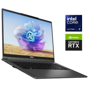 Ігровий ноутбук Б-клас MSI Creator 16 AI Studio A1VHG / 16" (3840x2400) IPS / Intel Core Ultra 9 185H (16 (22) ядер по 3.9 - 5.1 GHz) / 32 GB DDR5 / 1000 GB SSD NVMe / nVidia GeForce RTX 4080, 12 GB GDDR6, 192-bit / WebCam