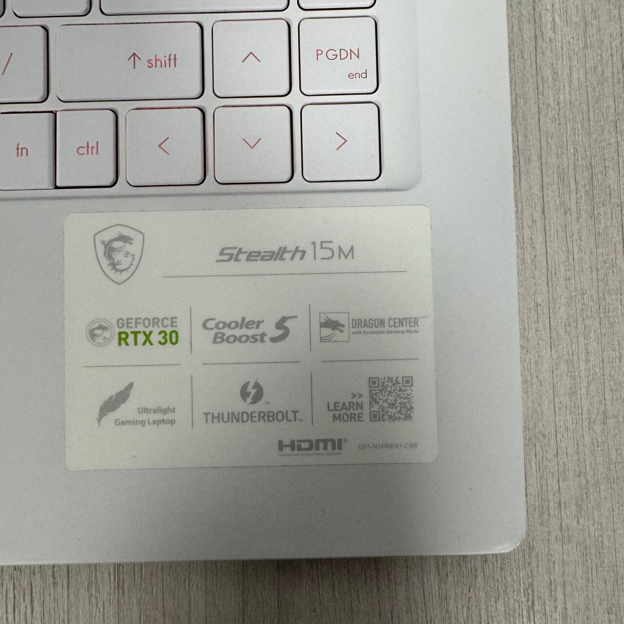 Ігровий ноутбук MSI Stealth 15M A11UEK White / 15.6" (1920x1080) IPS / Intel Core i7-11375H (4 (8) ядра по 3.0 - 5.0 GHz) / 32 GB DDR4 / 1000 GB SSD NVMe / nVidia GeForce RTX 3060, 6 GB GDDR6, 192-bit / WebCam - Зображення 9