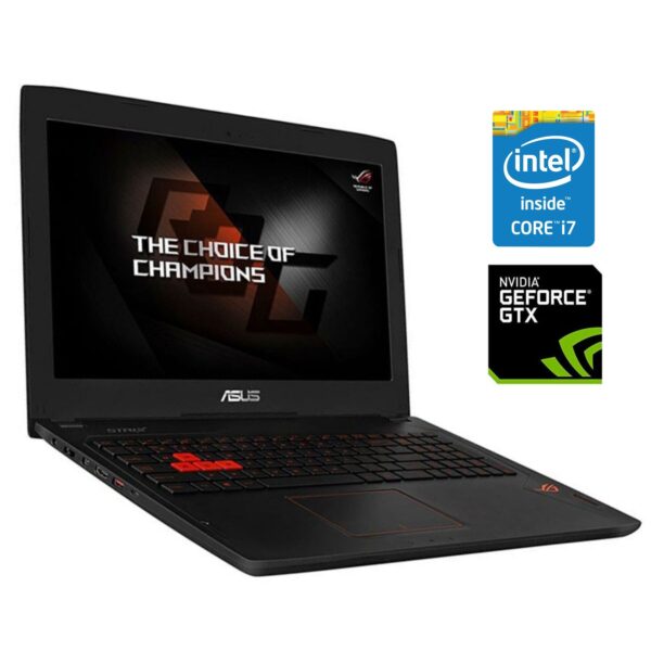 Ігровий ноутбук Б-клас Asus ROG Strix GL502VM / 15.6" (1920x1080) IPS / Intel Core i7-7700HQ (4 (8) ядра по 2.8 - 3.8 GHz) / 16 GB DDR4 / 128 GB SSD NVMe + 1000 GB HDD / nVidia GeForce GTX 1060, 3 GB GDDR5, 192-bit / WebCam