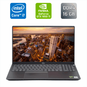 Ігровий ноутбук Б-клас Dell Vostro 7500 / 15.6" (1920x1080) IPS / Intel Core i7-10750H (6 (12) ядер по 2.6 - 5.0 GHz) / 16 GB DDR4 / 256 GB SSD / nVidia GeForce GTX 1650 Ti, 4 GB GDDR6, 128-bit / WebCam / Fingerprint