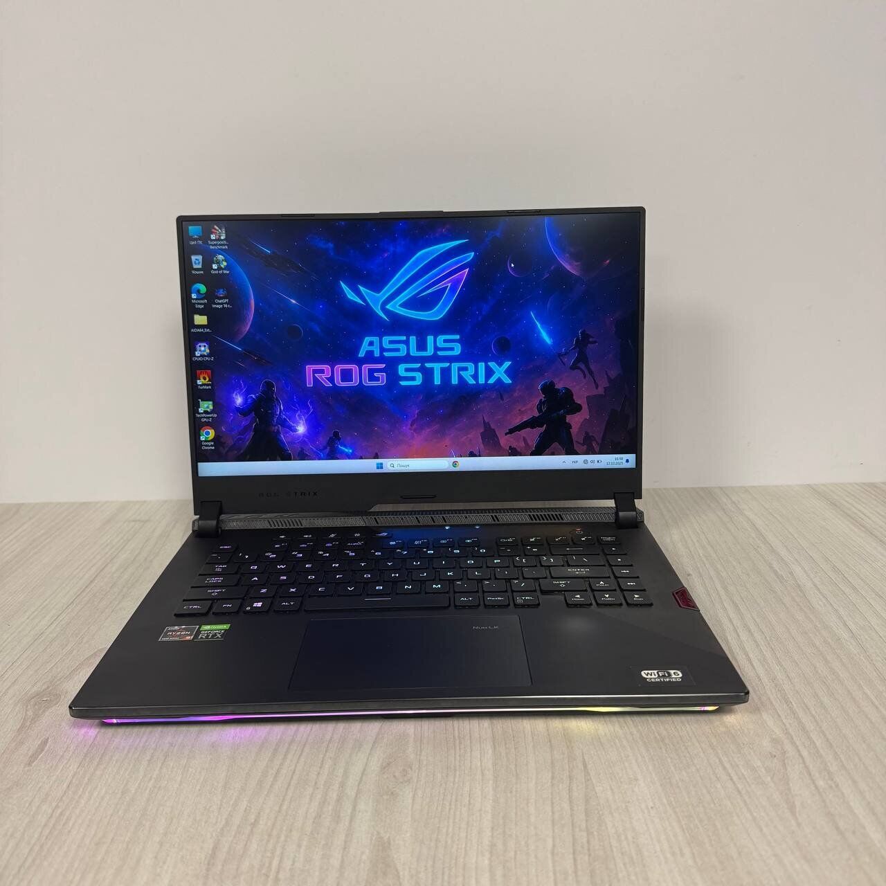 Ігровий ноутбук Б-клас Asus ROG Strix Scar G533QR / 15.6" (1920x1080) IPS / AMD Ryzen 9 5900HX (8 (16) ядер по 3.3 - 4.6 GHz) / 16 GB DDR4 / 512 GB SSD NVMe / nVidia GeForce RTX 3070, 8 GB GDDR6, 256-bit - Зображення 2