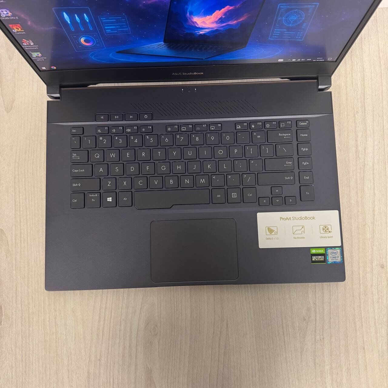 Ігровий ноутбук Asus ProArt StudioBook 15 H500GVA / 15.6" (3840x2160) IPS / Intel Core i7-9750H (6 (12) ядер по 2.6 - 4.5 GHz) / 16 GB DDR4 / 512 GB SSD NVMe / nVidia GeForce RTX 2060, 6 GB GDDR6, 192-bit - Зображення 7