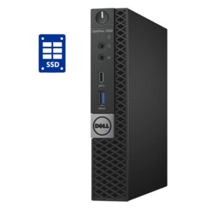 Неттоп Dell OptiPlex 7050 Micro USFF / Intel Core i3-6100T (2 (4) ядра по 3.2 GHz) / 8 GB DDR4 / 128 GB SSD / Intel HD Graphics 530 + кабелі у комплекті