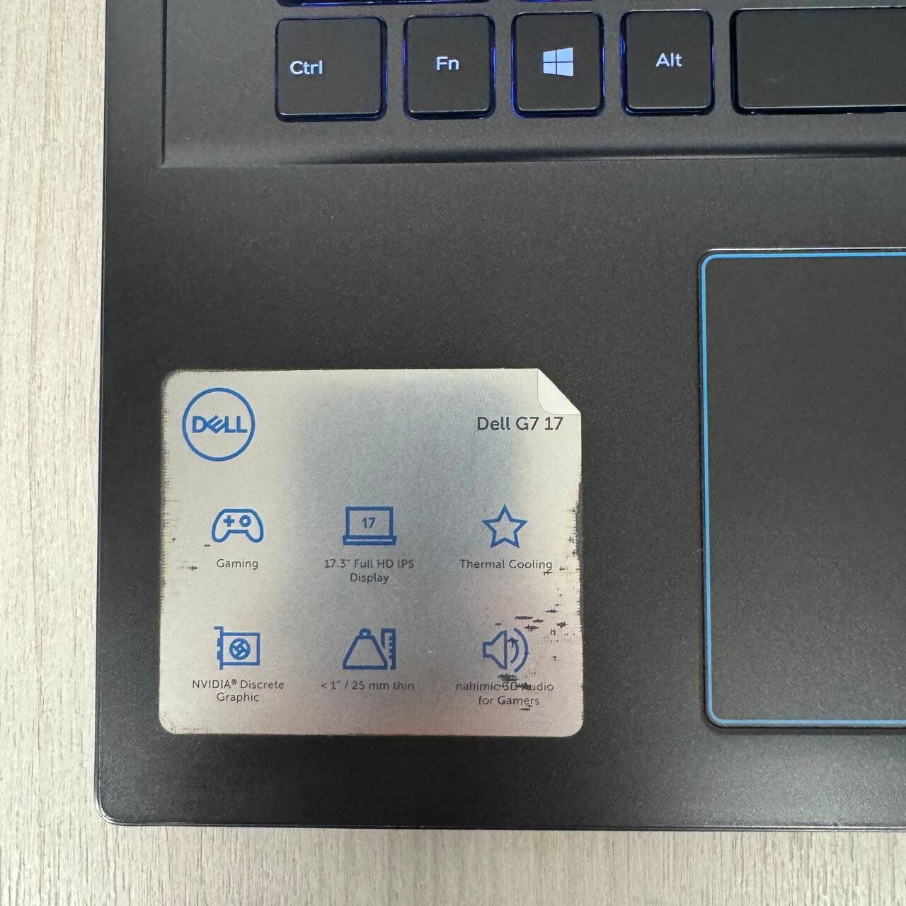 Ігровий ноутбук Б-клас Dell G7 7790 / 17.3" (1920x1080) IPS / Intel Core i7-9750H (6 (12) ядра по 2.6 - 4.5 GHz) / 16 GB DDR4 / 256 GB SSD NVMe + 1000 GB HDD / nVidia GeForce RTX 2060, 6 GB GDDR6, 192-bit / WebCam - Зображення 8