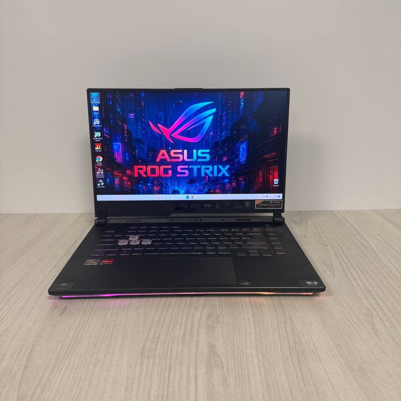Ігровий ноутбук Б-клас Asus ROG Strix G15 Advantage Edition G513QY / 15.6" (1920x1080) IPS / AMD Ryzen 9 5900HX (8 (16) ядер по 3.3 - 4.6 GHz) / 16 GB DDR4 / 512 GB SSD NVMe / AMD Radeon RX 6800M, 12 GB GDDR6, 192-bit - Зображення 2