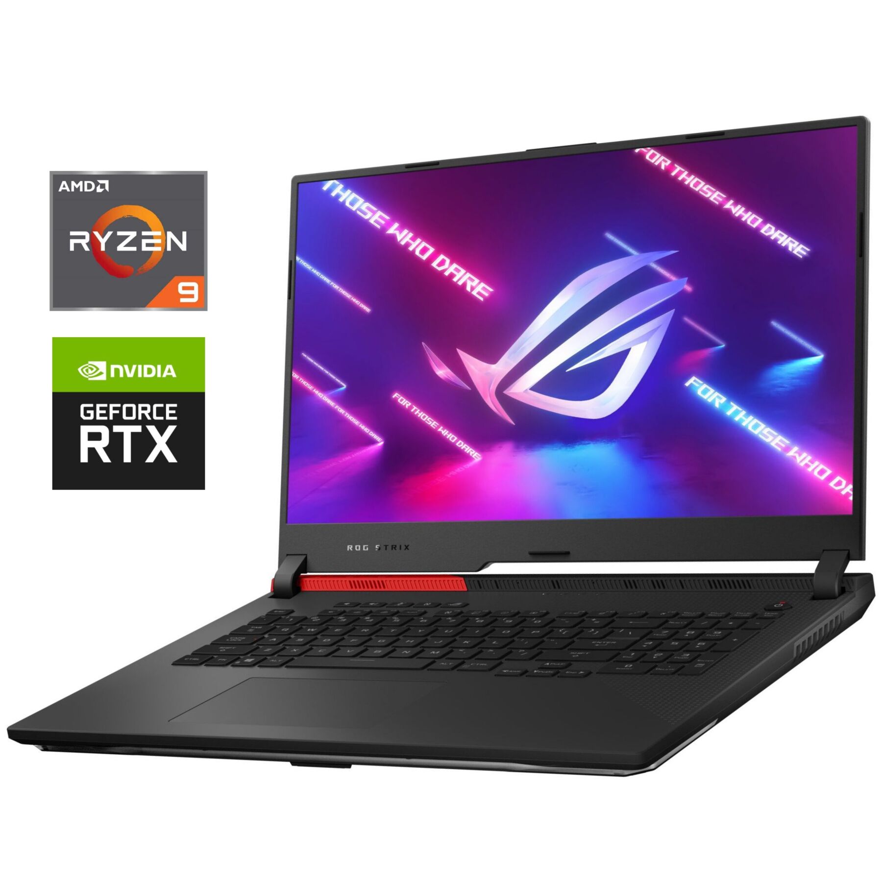 Ігровий ноутбук Б-клас Asus ROG Strix G17 G713QR / 17.3" (1920x1080) IPS / AMD Ryzen 9 5900HX (8 (16) ядер по 3.3 - 4.6 GHz) / 16 GB DDR4 / 512 GB SSD NVMe / nVidia GeForce RTX 3070, 8 GB GDDR6, 256-bit