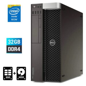 Ігровий ПК Dell Precision 5810 Tower / Intel Xeon E5-1630 v4 (4 (8) ядра по 3.7 - 4.0 GHz) / 32 GB DDR4 ECC / 240 GB SSD + 1000 GB HDD / nVidia GeForce GTX 1050, 2 GB GDDR5, 128-bit / 685W / DVD-RW