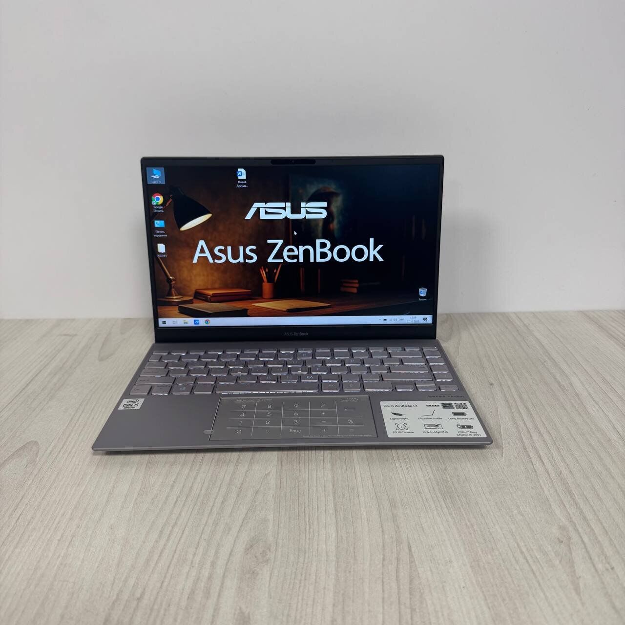 Ультрабук Asus ZenBook 13 UX325JA / 13.3" (1920x1080) IPS / Intel Core i5-1035G1 (4 (8) ядра по 1.0 - 3.6 GHz) / 8 GB DDR4 / 256 GB SSD NVMe / Intel UHD Graphics / WebCam - Зображення 2