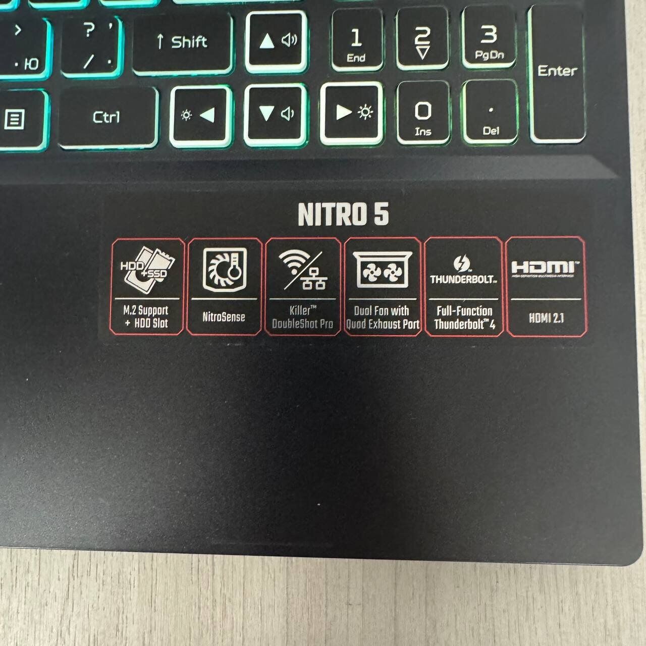 Ігровий ноутбук Б-клас Acer Nitro 5 AN515-58 / 15.6" (1920x1080) IPS / Intel Core i5-12450H (8 (12) ядер по 2.0 - 4.4 GHz) / 16 GB DDR5 / 1000 GB SSD NVMe / nVidia GeForce RTX 3050, 4 GB GDDR6, 128-bit / WebCam - Зображення 9