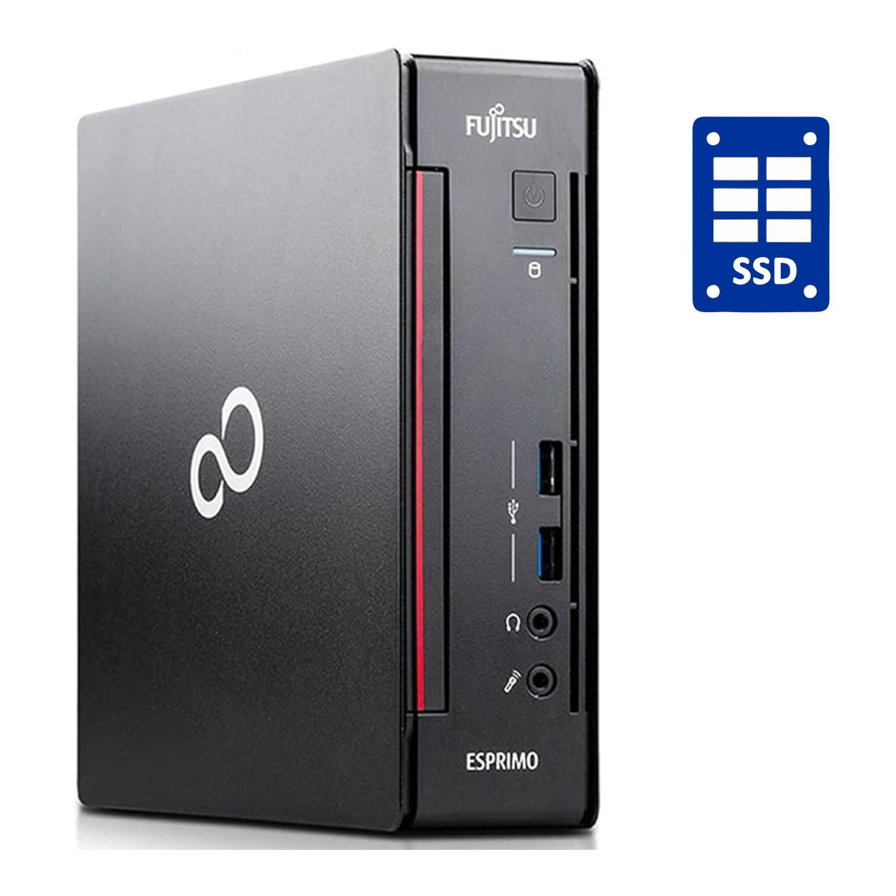 Неттоп Б-клас Fujitsu Esprimo Q956 USFF / Intel Core i3-6100T (2 (4) ядра по 3.2 GHz) / 8 GB DDR4 / 256 GB SSD M.2 / Intel HD Graphics 530