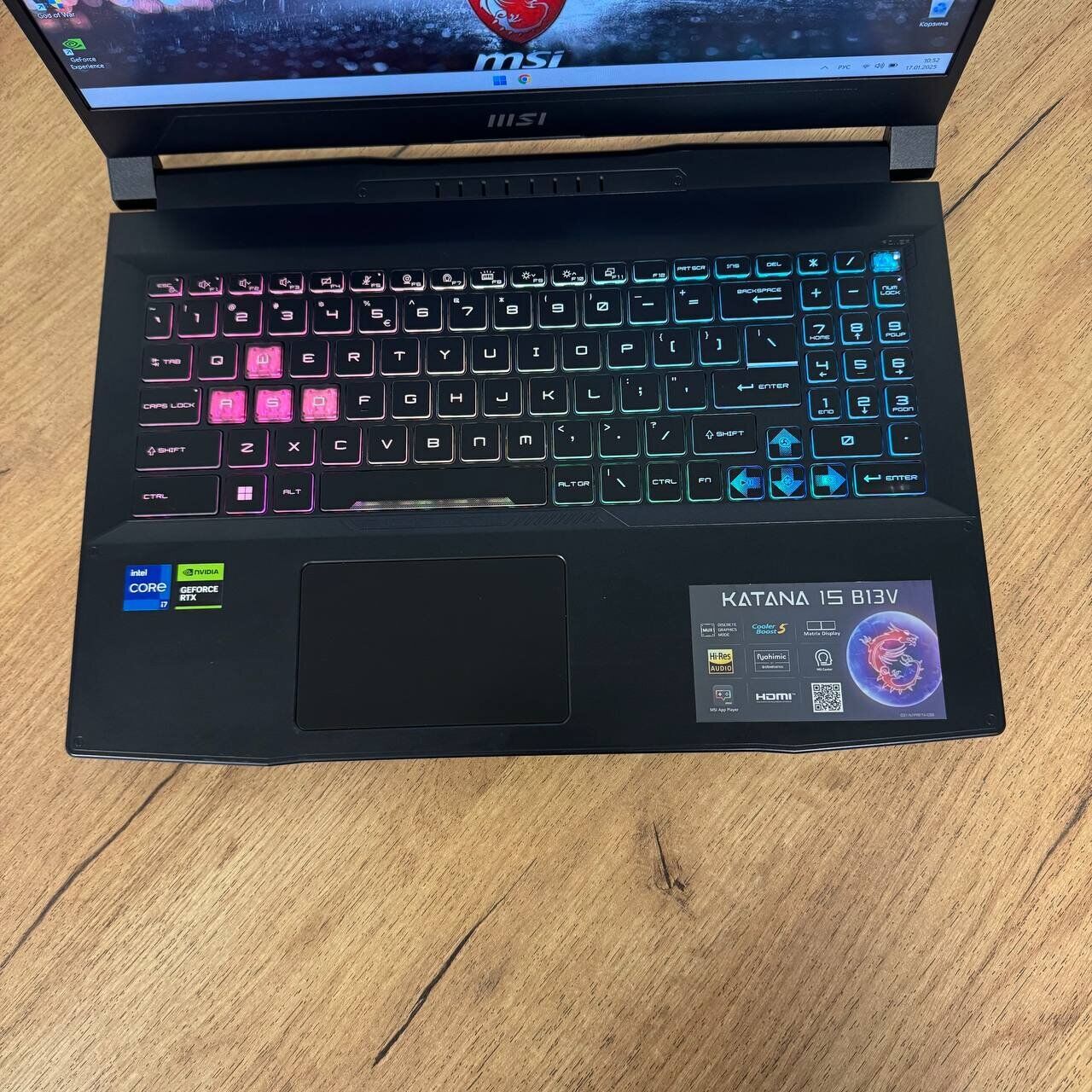 Ігровий ноутбук Б-клас MSI Katana 15 B13VEK / 15.6" (1920x1080) IPS / Intel Core i7-13620H (10 (16) ядра по 3.6 - 4.9 GHz) / 16 GB DDR5 / 512 GB SSD / nVidia GeForce RTX 4050, 6 GB GDDR6, 96-bit / WebCam - Зображення 7