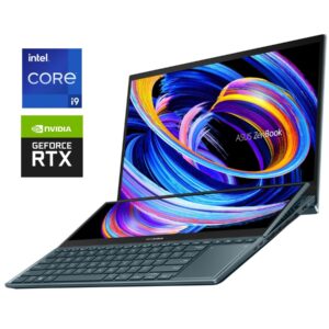 Ігровий ноутбук Asus ZenBook Pro Duo UX582HS / 15.6" (3840x2160) OLED / Intel Core i9-11900H (8 (16) ядер по 2.1 - 4.9 GHz) / 32 GB DDR4 / 1000 GB SSD NVMe / nVidia GeForce RTX 3080, 8 GB GDDR6, 256-bit / WebCam