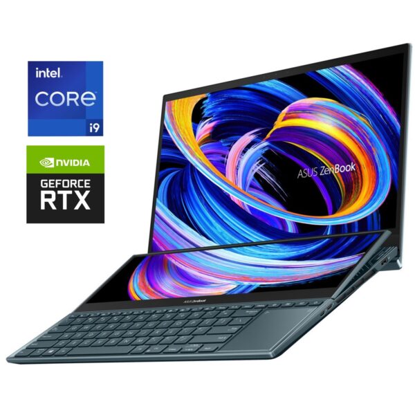 Ігровий ноутбук Asus ZenBook Pro Duo UX582HS / 15.6" (3840x2160) OLED / Intel Core i9-11900H (8 (16) ядер по 2.1 - 4.9 GHz) / 32 GB DDR4 / 1000 GB SSD NVMe / nVidia GeForce RTX 3080, 8 GB GDDR6, 256-bit / WebCam