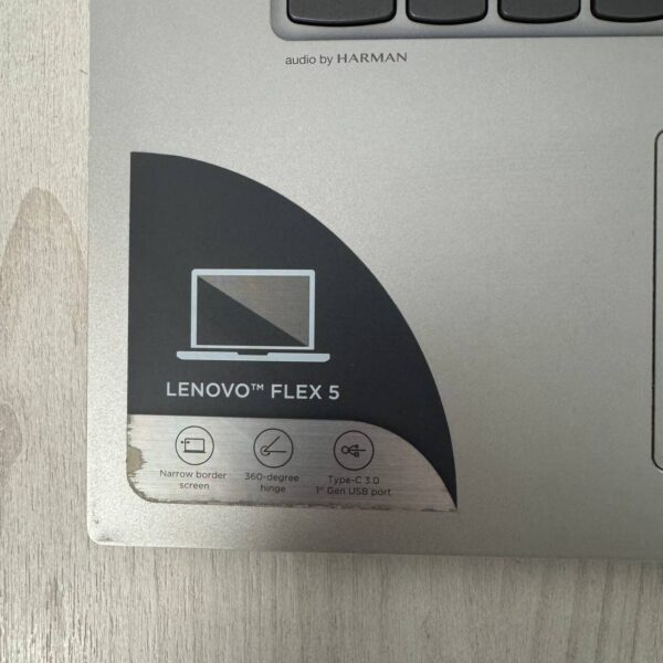 Ноутбук-трансформер Б-клас Lenovo Flex 5-1570 / 15.6" (1920x1080) IPS Touch / Intel Core i5-8250U (4 (8) ядра по 1.6 - 3.4 GHz) / 8 GB DDR4 / 256 GB SSD NVMe / nVidia GeForce MX130, 2 GB GDDR5, 64-bit / WebCam - Зображення 10