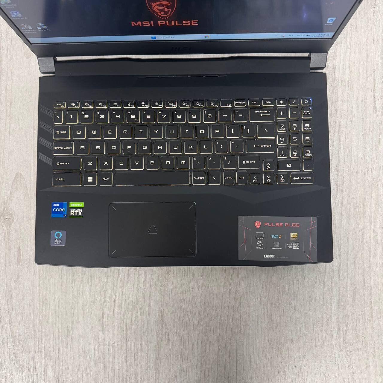 Ігровий ноутбук Б-клас MSI Pulse GL66 12UGKV / 15.6" (1920x1080) IPS / Intel Core i7-12700H (14 (20) ядер по 3.5 - 4.7 GHz) / 16 GB DDR5 / 512 GB SSD NVMe / nVidia GeForce RTX 3070, 8 GB GDDR6, 256-bit / WebCam - Зображення 7
