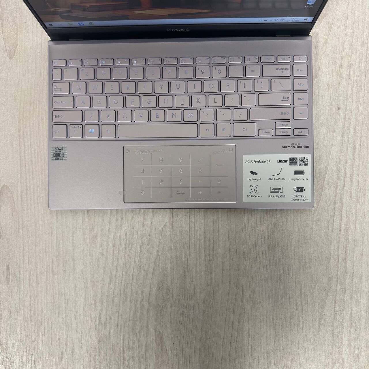 Ультрабук Asus ZenBook 13 UX325JA / 13.3" (1920x1080) IPS / Intel Core i5-1035G1 (4 (8) ядра по 1.0 - 3.6 GHz) / 8 GB DDR4 / 256 GB SSD NVMe / Intel UHD Graphics / WebCam - Зображення 6