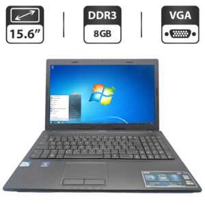 Ноутбук Asus X54H / 15.6" (1366x768) TN / Intel Pentium B950 (2 ядра по 2.1 GHz) / 8 GB DDR3 / 320 GB HDD / Intel HD Graphics / WebCam / DVD-ROM