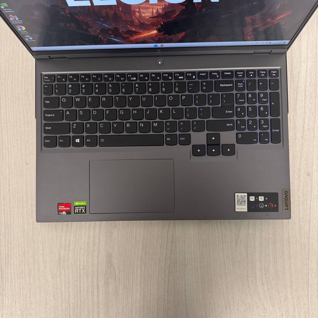 Ігровий ноутбук Б-клас Lenovo Legion 5 Pro 16ACH6H / 16" (2560x1600) IPS / AMD Ryzen 9 5900HX (8 (16) ядер по 3.3 - 4.6 GHz) / 16 GB DDR4 / 512 GB SSD NVMe / nVidia GeForce RTX 3070, 8 GB GDDR6, 256-bit / WebCam - Зображення 7