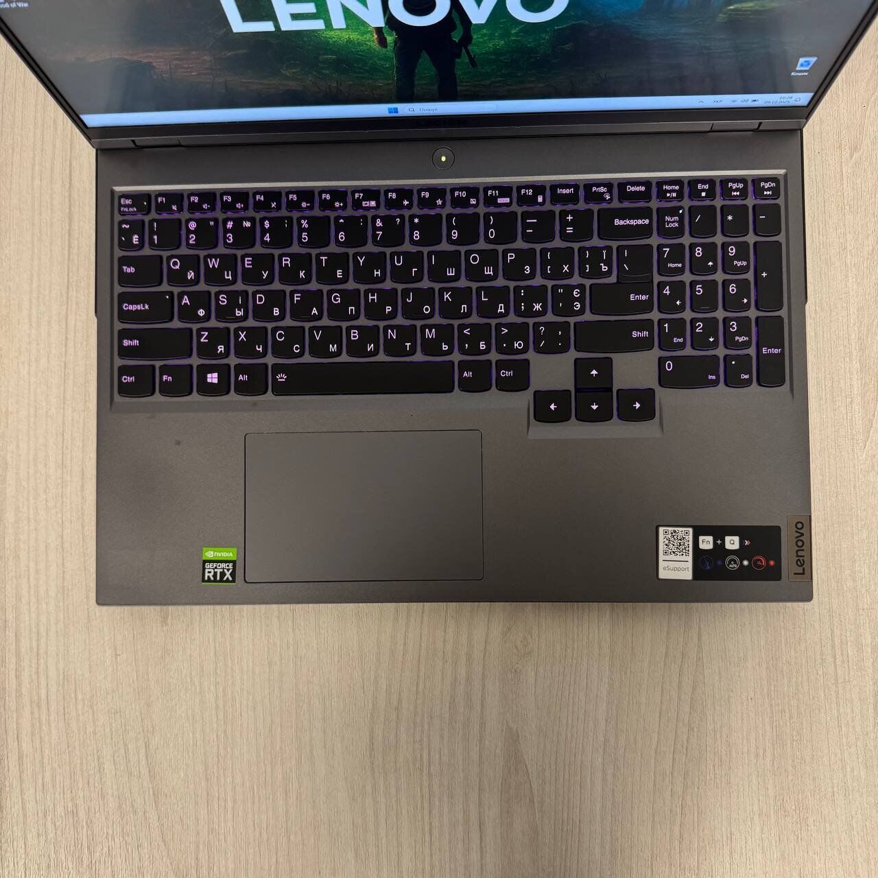 Ігровий ноутбук Б-клас Lenovo Legion 5 Pro 16ITH6H / 16" (2560x1600) IPS / Intel Core i9-11950H (8 (16) ядер по 2.1 - 5.0 GHz) / 16 GB DDR4 / 512 GB SSD NVMe / nVidia GeForce RTX 3070, 8 GB GDDR6, 256-bit / WebCam - Зображення 7