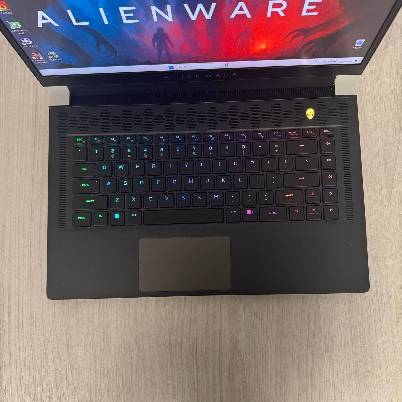 Ігровий ноутбук Б-клас Dell Alienware X15 R1 White / 15.6" (1920x1080) IPS / Intel Core i7-11800H (8 (16) ядер по 2.3 - 4.6 GHz) / 16 GB DDR4 / 512 GB SSD NVMe / nVidia GeForce RTX 3070, 8 GB GDDR6, 256-bit / WebCam - Зображення 7