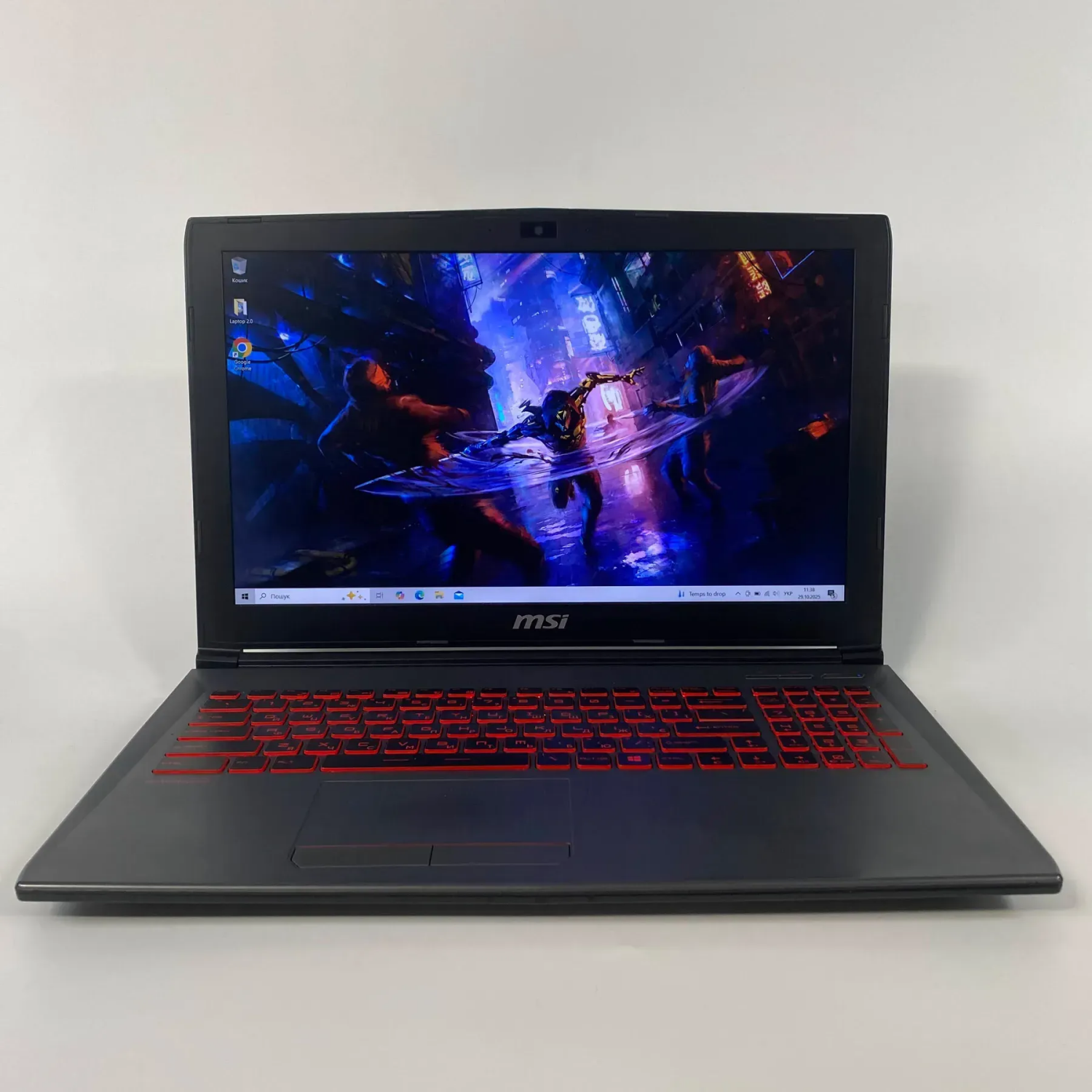 Ігровий ноутбук MSI GV62 8RE / 15.6" (1920x1080) IPS / Intel Core i5-8300H (4 (8) ядра по 2.3 - 4.0 GHz) / 16 GB DDR4 / 512 GB SSD / nVidia GeForce GTX 1060, 3 GB GDDR5, 192-bit / WebCam / HDMI - Зображення 2