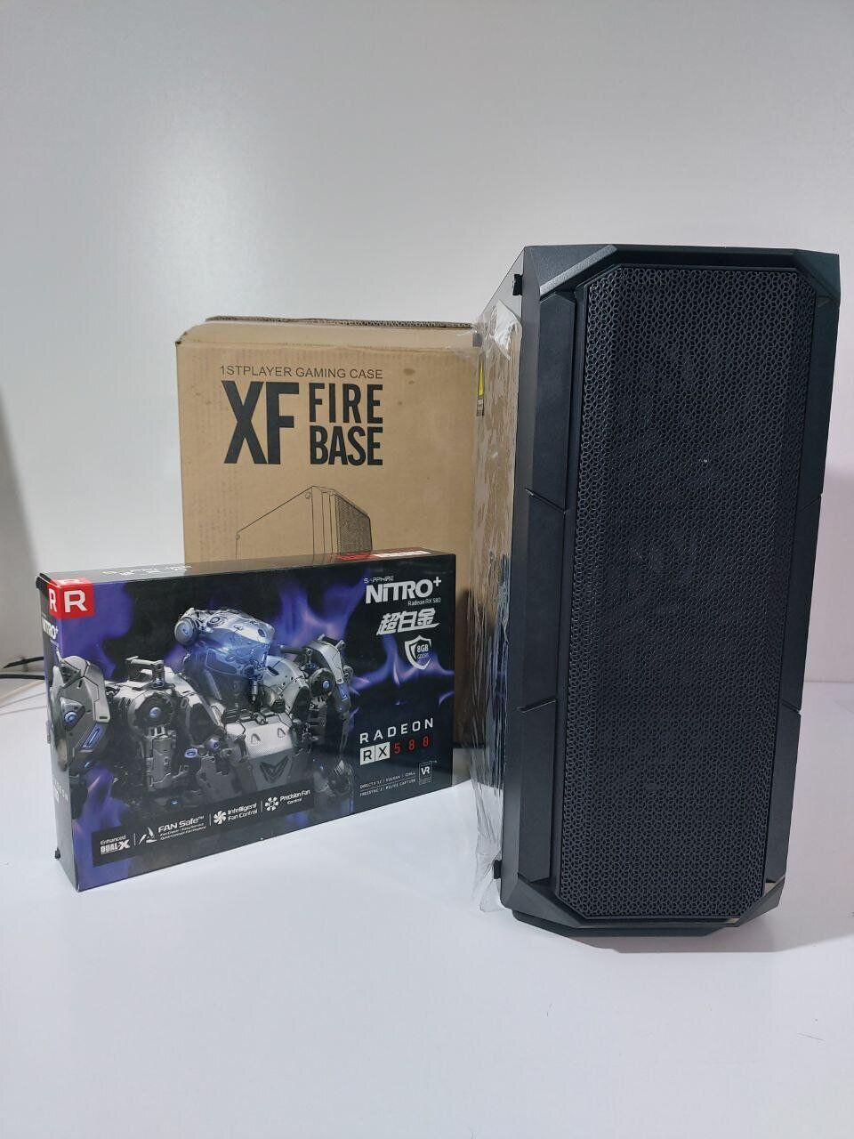 Комп'ютер 1stPlayer XF Fire Base Tower / Intel Core i7-4790 (4 (8) ядер по 3.6 - 4.0 GHz) / 28 GB DDR3 / 128 GB SSD + 512 GB SSD + 1000 GB HDD / AMD Radeon RX 580, 8 GB GDDR5, 256-bit / 400W - Зображення 7