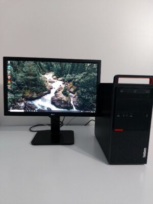 Комплект: Lenovo ThinkCentre M800 Tower / Intel Core i5-6600K (4 ядра по 3.5 - 3.9 GHz) / 16 GB DDR4 / 256 GB SSD + 512 GB SSD / nVidia GeForce GTX 1660, 6 GB GDDR5, 192-bit / DVD-ROM + Монітор LG 24MB37PM-B / 24" (1920x1080) IPS
