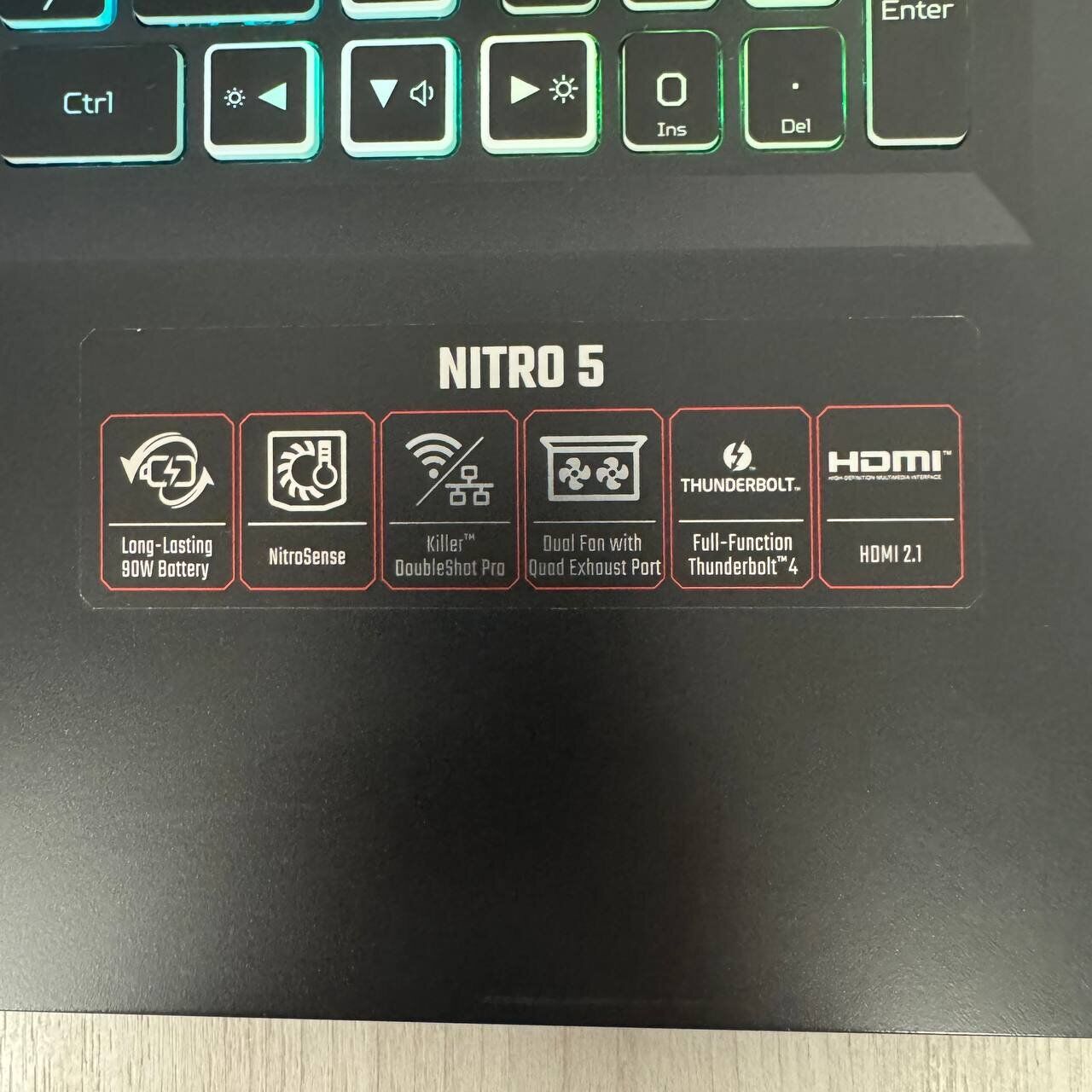 Ігровий ноутбук Acer Nitro 5 AN517-55 / 17.3" (1920x1080) IPS / Intel Core i5-12500H (12 (16) ядер по 2.5 - 4.5 GHz) / 8 GB DDR4 / 512 GB SSD NVMe / nVidia GeForce RTX 3050, 4 GB GDDR6, 128-bit / WebCam - Зображення 9