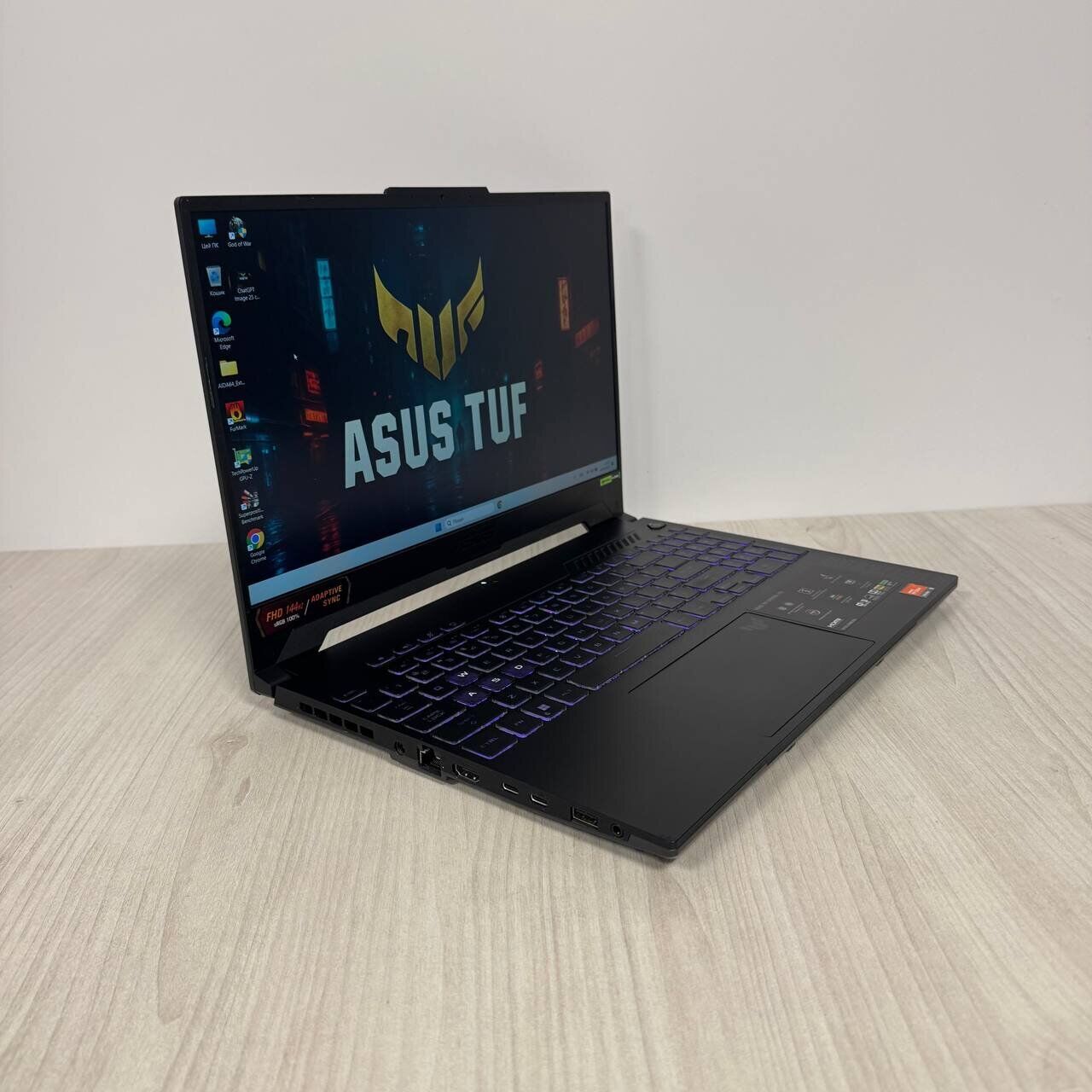 Ігровий ноутбук Asus TUF Gaming A15 FA507XV / 15.6" (1920x1080) IPS / AMD Ryzen 9 7940HS (8 (16) ядер по 4.0 - 5.2 GHz) / 16 GB DDR5 / 1000 GB SSD NVMe / nVidia GeForce RTX 4060, 8 GB GDDR6, 128-bit / WebCam - Зображення 4