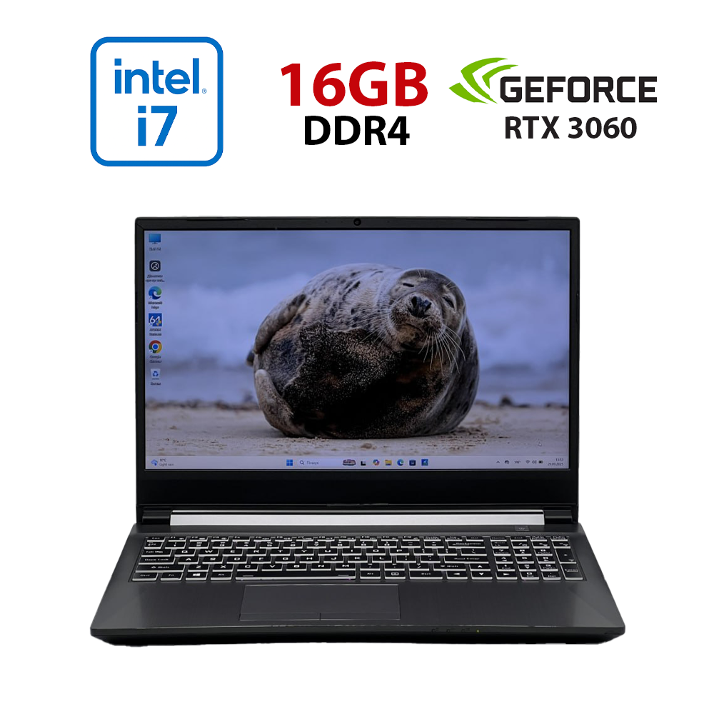 Ігровий ноутбук Б-клас Clevo Sager NH58HPQ / 15.6" (1920x1080) IPS / Intel Core i7-11800H (8 (16) ядер по 2.3 - 4.6 GHz) / 16 GB DDR4 / 480 GB SSD / nVidia GeForce RTX 3060, 6 GB GDDR6, 192-bit / WebCam