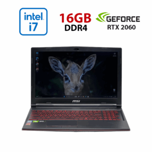 Ігровий ноутбук MSI GL63 8SE-054US / 15.6" (1920x1080) IPS / Intel Core i7-8750H (6 (12) ядер по 2.2 - 4.1 GHz) / 16 GB DDR4 / 480 GB SSD / nVidia GeForce RTX 2060, 6 GB GDDR6, 192-bit / WebCam