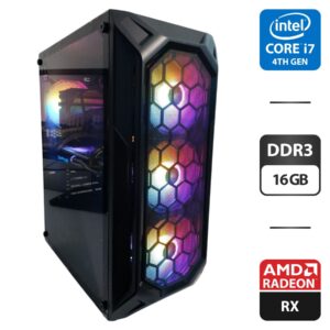 Комп'ютер 1stPlayer X6 Fire Base Tower / Intel Core i7-4790 (4 (8) ядер по 3.6 - 4.0 GHz) / 16 GB DDR3 / 512 GB SSD + 500 GB HDD / AMD Radeon RX 570, 8 GB GDDR5, 256-bit / 400W