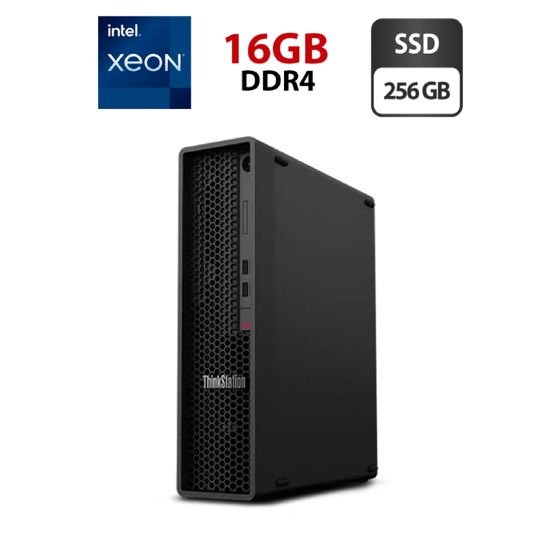 Комп'ютер Б-клас Lenovo ThinkStation P340 SFF / Intel Xeon W-1250 (6 (12) ядер по 3.3 - 4.7 GHz) / 16 GB DDR4 / 256 GB SSD / Intel UHD Graphics P630 / COM-порт / DisplayPort