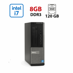 Комп'ютер Dell OptiPlex 7010 SFF / Intel Core i7-3770 (4 (8) ядра по 3.4 - 3.9 GHz) / 8 GB DDR3 / 120 GB SSD / Intel HD Graphics 4000 / DVD-ROM