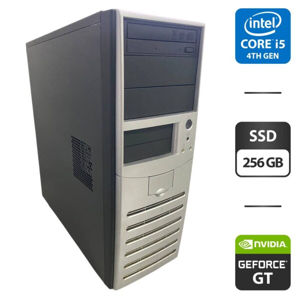 Комп'ютер NoName Tower / Intel Core i7-3770 (4 (8) ядра по 3.4 - 3.9 GHz) / 16 GB DDR3 / 256 GB SSD / nVidia GeForce GT 630, 2 GB GDDR3, 64-bit / DVD-ROM