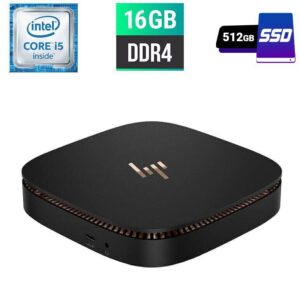 Неттоп Б-клас HP Elite Slice TPC-1021-DM USFF / Intel Core i5-6500T (4 ядра по 2.5 - 3.1 GHz) / 16 GB DDR4 / 512 GB SSD / Intel HD Graphics 530 / DisplayPort / HDM / Блок живлення в комплекті