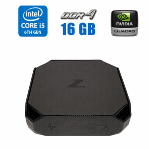 Неттоп HP Z2 Mini G3 USFF / Intel Core i5-6600 (4 ядра по 3.3 - 3.9 GHz) / 16 GB DDR4 / 256 GB SSD / nVidia Quadro M620, 2 GB GDDR5, 128-bit / WiFi