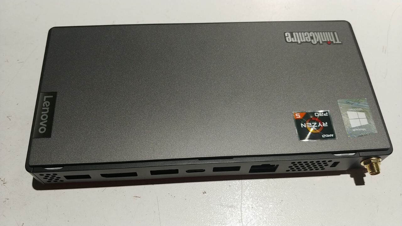 Неттоп Lenovo ThinkCentre M75n USFF / AMD Ryzen 5 3500U (4 (8) ядра по 2.1 - 3.7 GHz) / 8 GB DDR4 / 256 GB SSD / AMD Radeon Vega 8 Graphics / DisplayPort / Wi-Fi + Блок живлення - Зображення 4