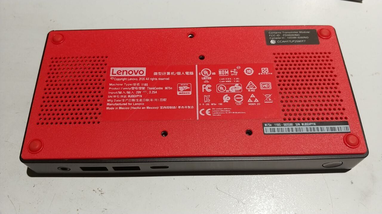 Неттоп Lenovo ThinkCentre M75n USFF / AMD Ryzen 5 3500U (4 (8) ядра по 2.1 - 3.7 GHz) / 8 GB DDR4 / 256 GB SSD / AMD Radeon Vega 8 Graphics / DisplayPort / Wi-Fi + Блок живлення - Зображення 10